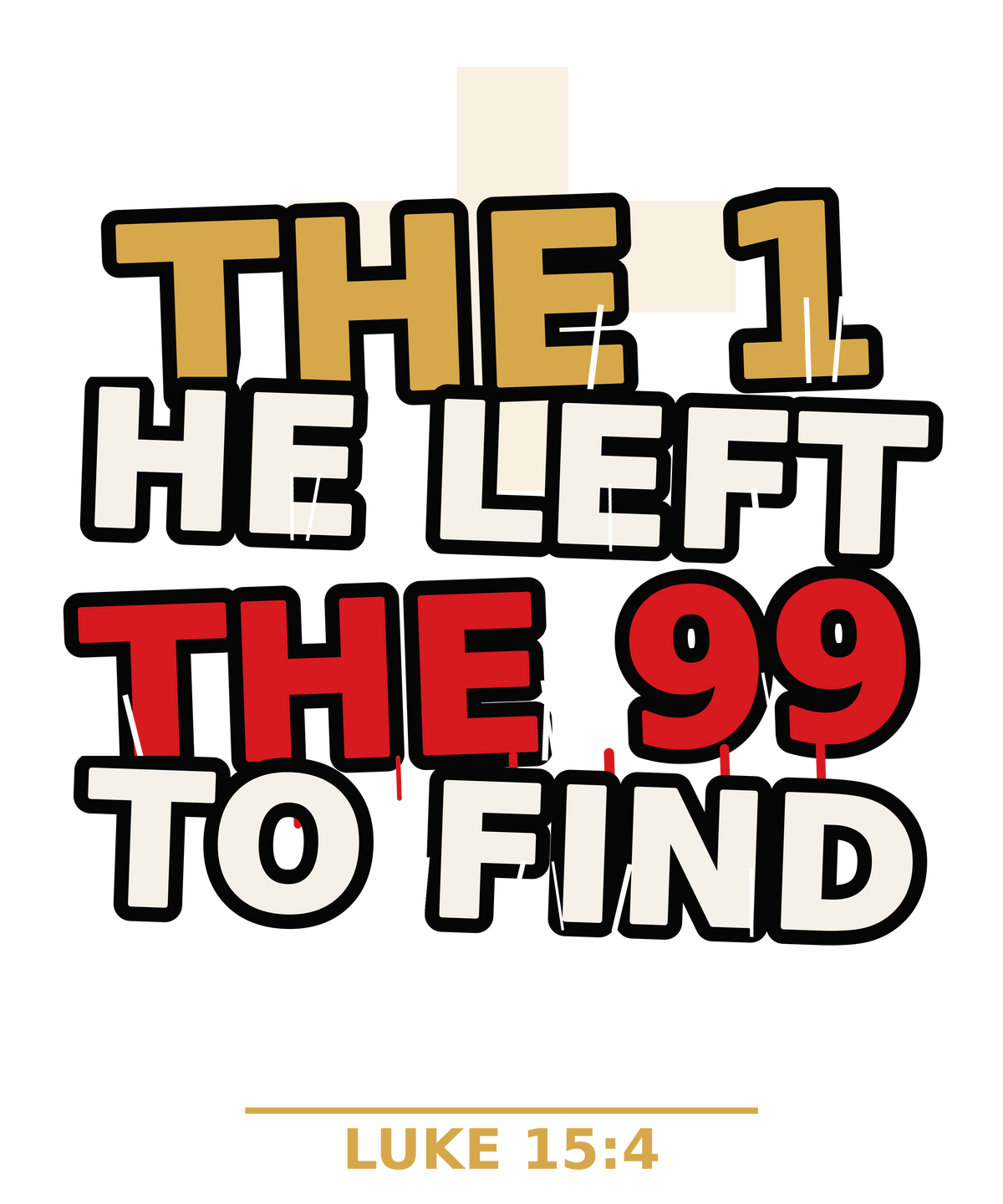 The 1 He Left the 99 to Find print artwork — Luke 15:4